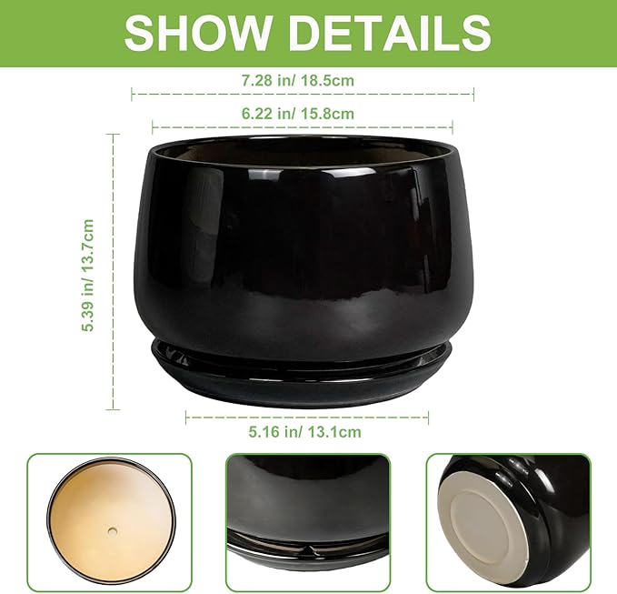 G EPGardening Ceramic Planter 7 Inch - Image 3