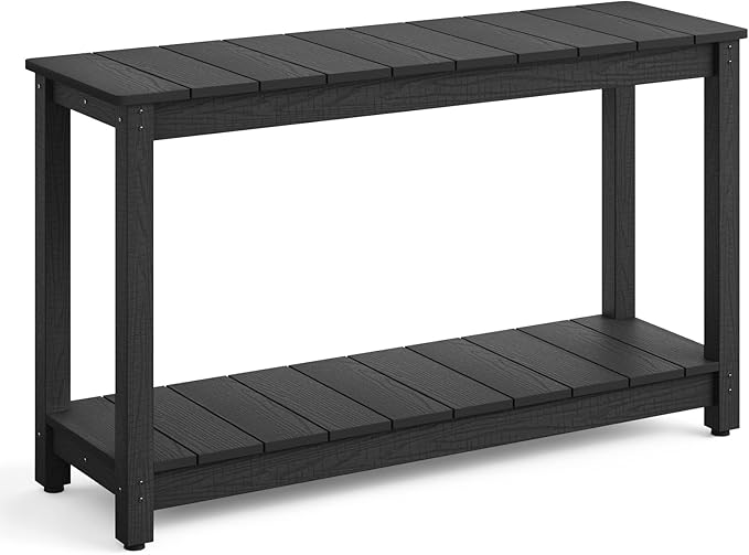 Stoog Outdoor Console Table, All-Weather 2-Tier Patio Console Table by Stoog