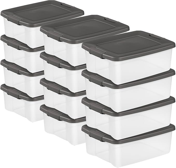 Sterilite 12-Pack ShelfTote, 25 Quart, and Office by Sterilite