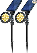 Solar Spot Lights Outdoor, Waterproof Solar Landscape Spotlights 18 LED 2-in-1 by OSORD