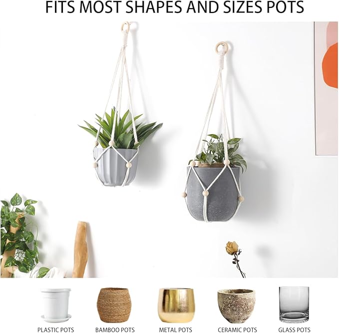 Artilady Hanging Planter for Indoor Plants Macrame Plant Hanger Large Hanging - Image 7