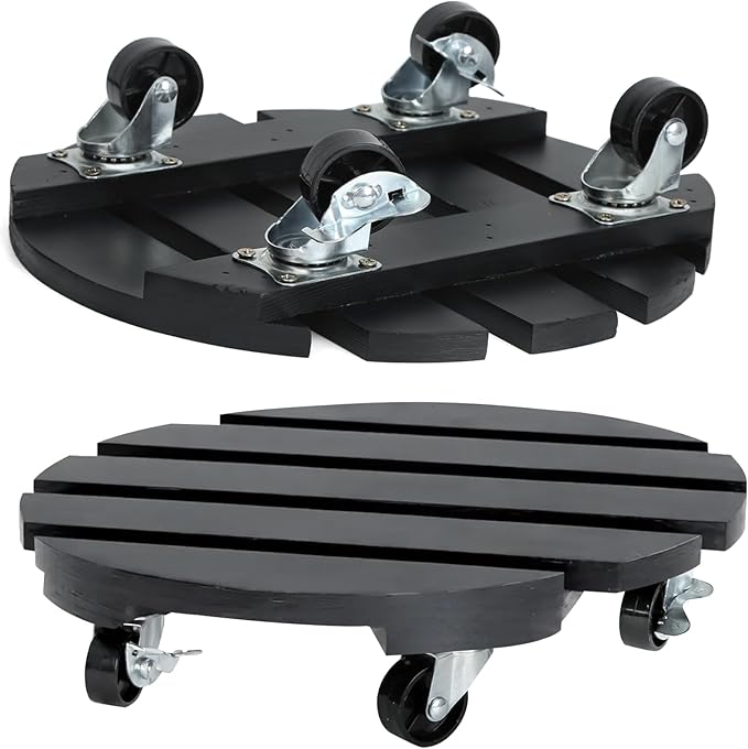 2 Pack Plant Stand with Wheels, Plant Caddies with 360° Lockable Smooth Sliding by DecorateYourRoomwithCuffUpFarmhouseHomeDecor