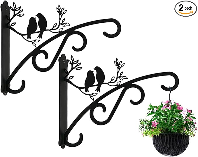 Heavy Duty Outdoor Hanging Plants Brackets, Plant Hangers by Qktxktzy