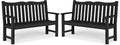 Stoog All-Weather Outdoor Benches Set of 2, Never Fade & Rust-Proof HIPS by Stoog