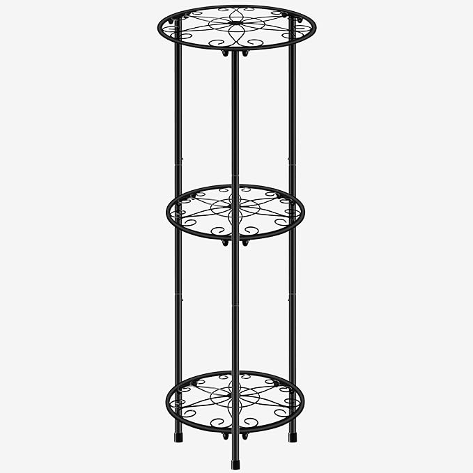 CASIMR Plant Stand Indoor Outdoor, Metal Rustproof Flower Shelf 3 Tier 32.3 inch by CASIMR