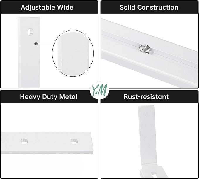 Y&M 6 Pack Adjustable Planter Brackets, Universal Window Box Brackets, Heavy - Image 7