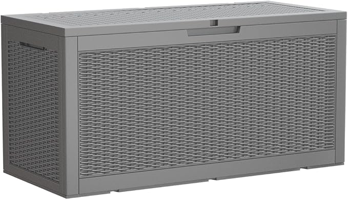 Devoko 95 Gallon Deck Box Large Resin Outdoor Storage Box, Waterproof and UV by DEVOKO