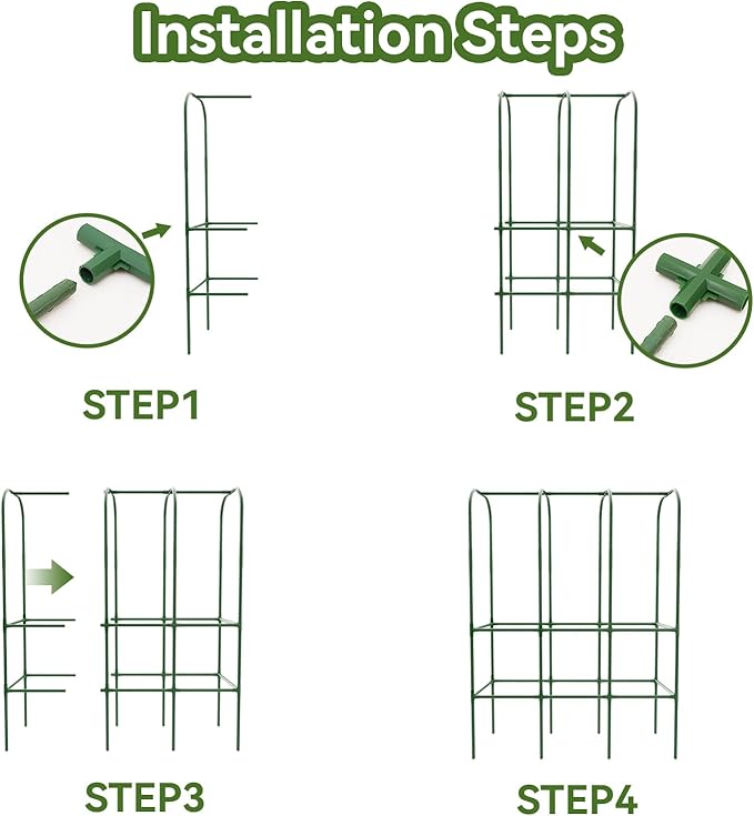 65" Tall Cucumber Trellis for Raised Bed, Garden Trellis for Climbing Plants - Image 8