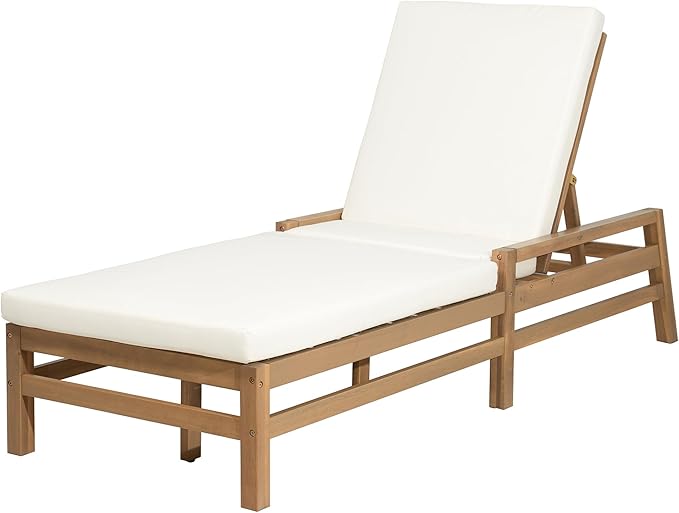 LUMISOL Outdoor Chaise Lounge Chairs Set of 2, Solid Wood Patio 5-Position - Image 9