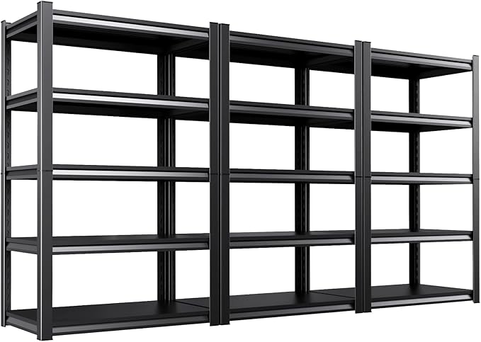 Set of 3 71"H-35"W Garage Shelving-2050LBS 5 Tier Storage Shelves, Adjustable by Unknown