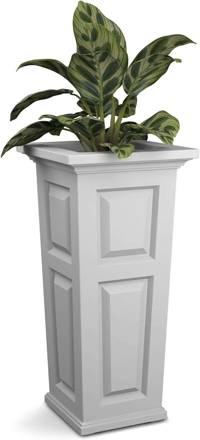 Mayne Nantucket 32-Inch Tall Planter – Self-Watering, Weather-Resistant Planter by Mayne