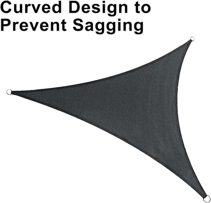 LOVE STORY 8' x 8' x 8' Sun Shade Sails Triangle Sunshades Sail Shade Canopy - Image 6