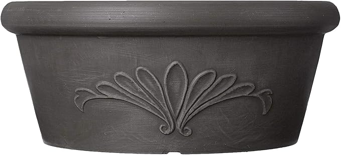 PSW Pot Collection TA30DC 12-inch Plastic/Stone/Wood Composite Bulb Pan Planter - Image 2