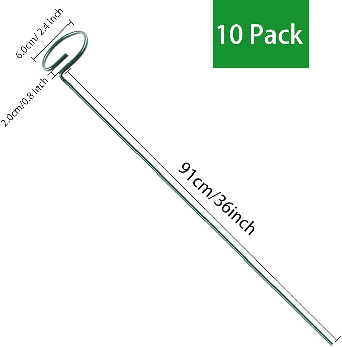HiGift 10 Pack 36 Inch Plant Support Stake - Image 3