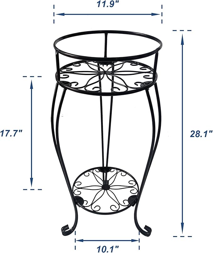 CASIMR 2 Tier Plant Stand, Indoor Outdoor Multiple Flower Pot Shelf Rustproof - Image 7
