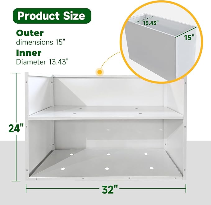White Steel Heavy Planter for Outdoor Plants Metal Rectangular Outdoor Planter - Image 6