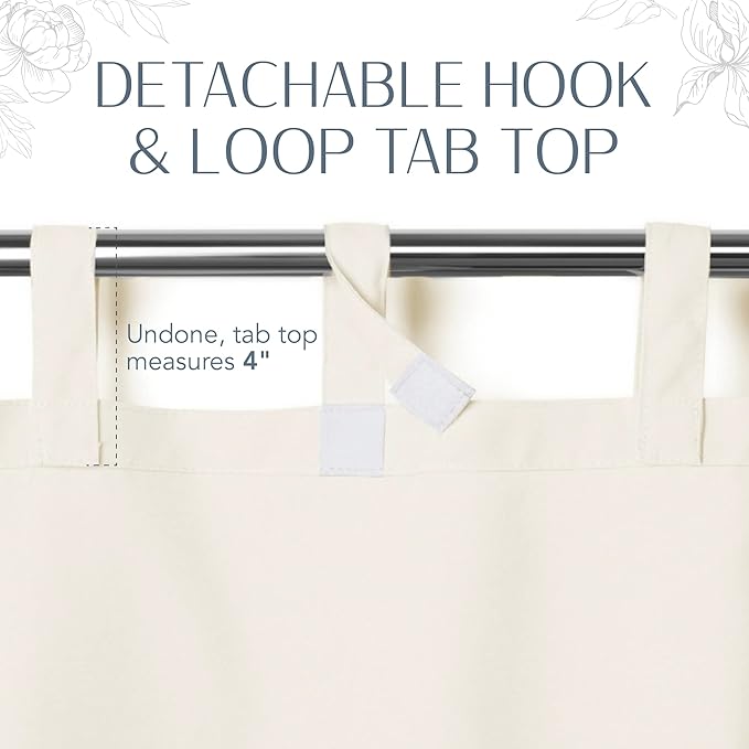 Elrene Home Fashions Matine Weatherproof Tab-Top Indoor/Outdoor Solid Color - Image 6