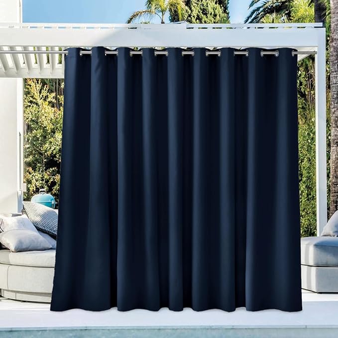 NICETOWN Outdoor Curtainch for Patio Waterproof 140 inch Wide, Rustproof by NICETOWN