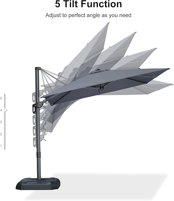 PURPLE LEAF 8' X 8' Tilting Patio Umbrella - Image 8