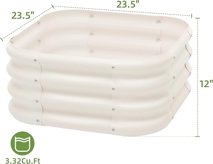 2-Pack 2x1ft Galvanized Raised Garden Bed, Outdoor Planter Bed, Metal Planter - Image 3