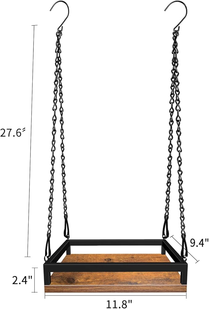 Plant Hanger Indoor, 11.8" Wooden Hanging Plant Holder - Image 2