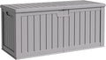 Flamaker Resin Deck Box 250 Gallon, Waterproof Imitation-Wood Lockable Storage by Flamaker