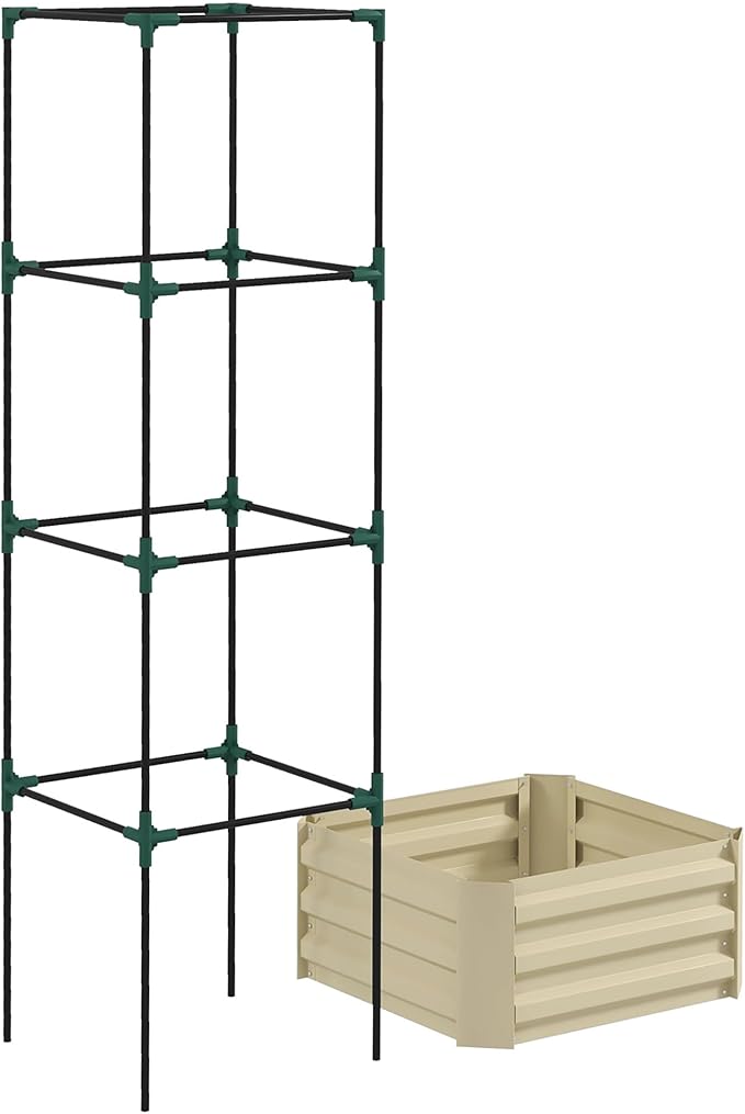 Outsunny Galvanized Raised Garden Bed, 73.5" Tall Outdoor Planter Box - Image 8