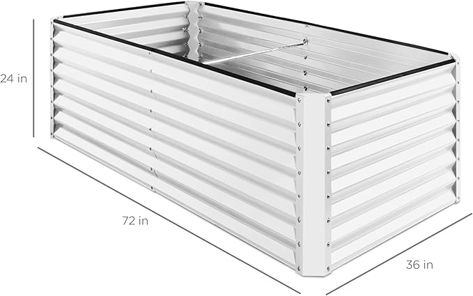 Best Choice Products 6x3x2ft Outdoor Metal Raised Garden Bed, Deep Root Box - Image 8
