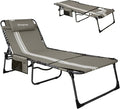 KingCamp Tanning Chair with Face Hole, Lounge Chairs Outdoor Folding Comfy by KingCamp