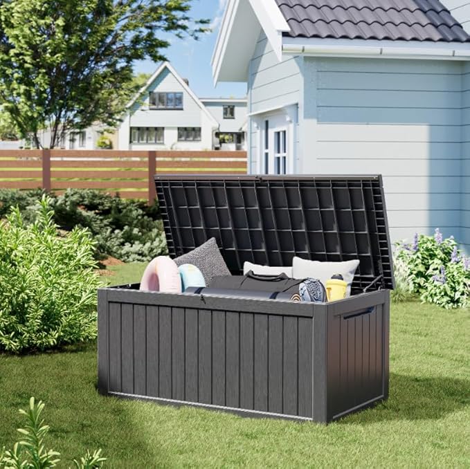 Outdoor Storage Box, Resin Deck Boxes Indoor and outdoor, Waterproof Storage - Image 5