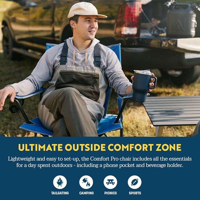GCI Outdoor Comfort Pro Camping Chair | Collapsible Folding Chair - Image 4