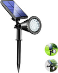 KEV Solar Spot Lights Outdoor, 18 LEDs Solar Flood Lights by KEV
