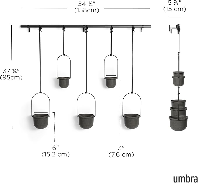 Umbra Triflora Hanging Planter for Window, Indoor Herb Garden - Image 3