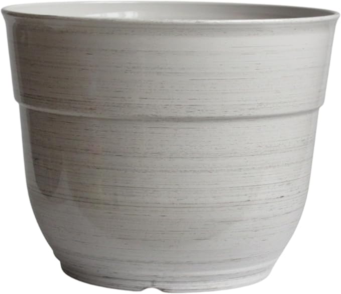 Garden Elements Indoor/Outdoor Glazed Brushed Happy Plastic Planter by GardenElements
