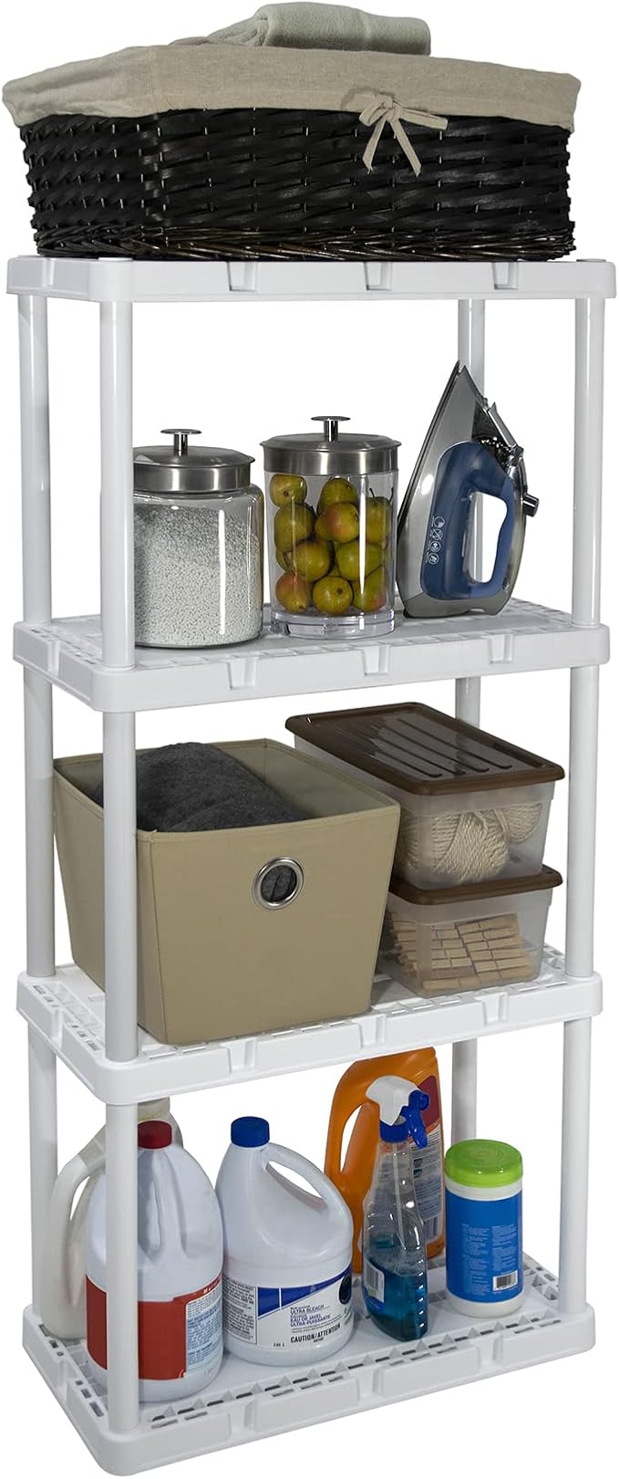 Gracious Living 4 Shelf Knect-A-Shelf Ventilated Light Duty Storage Home - Image 9