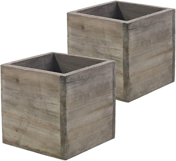 Wooden Planter Box I Rustic Barn Wood by Unknown