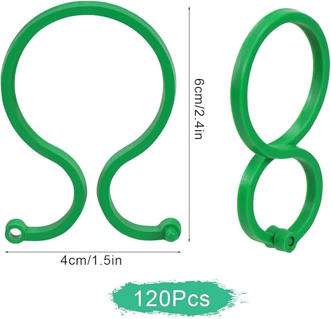 Hysagtek 120 Pcs Large Garden Plant Clips Tomato Clips Plant Locks Clips - Image 3