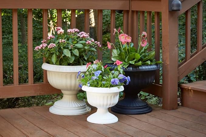 Southern Patio Dynamic Design 18 Inch Outdoor Home Resin Grecian Urn Versatile - Image 6