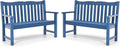 Stoog Outdoor Benches Set of 2, 2-Person All-Weather HIPS Garden Bench by Stoog