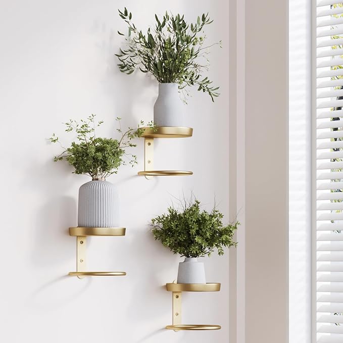 Metal Wall Planters Mid Century Modern Floating Shelves by HomecourtyardsInterio