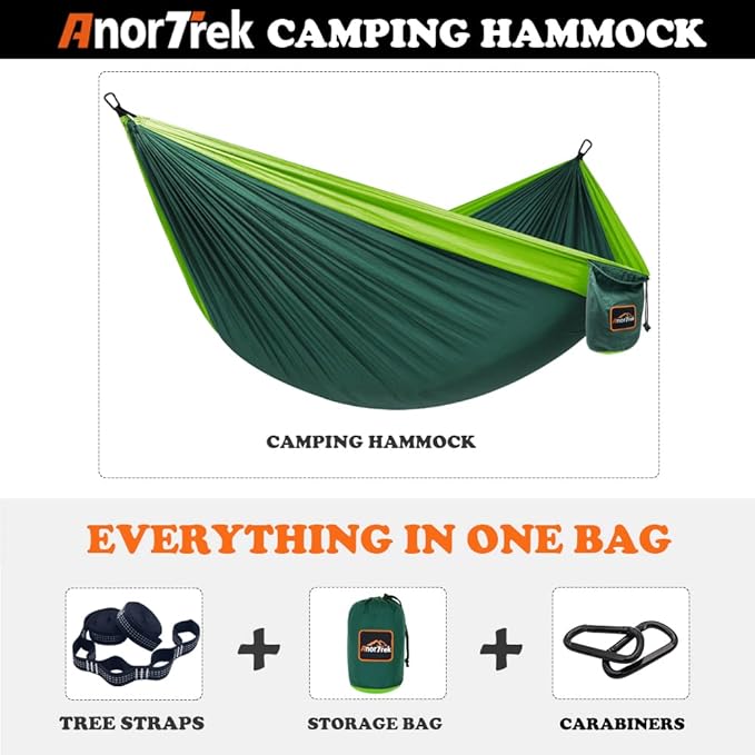 Camping Hammock, Super Lightweight Portable Parachute Hammock - Image 4