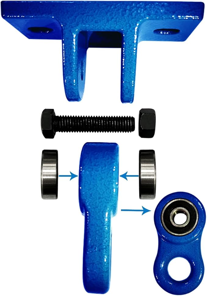 Heavy Duty Blue Swing Hangers Screws Bolts Included Over 5000 lb Capacity - Image 4