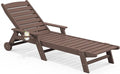 SERWALL Patio Chaise Lounge Chair, Poly Lounge Chair by SERWALL
