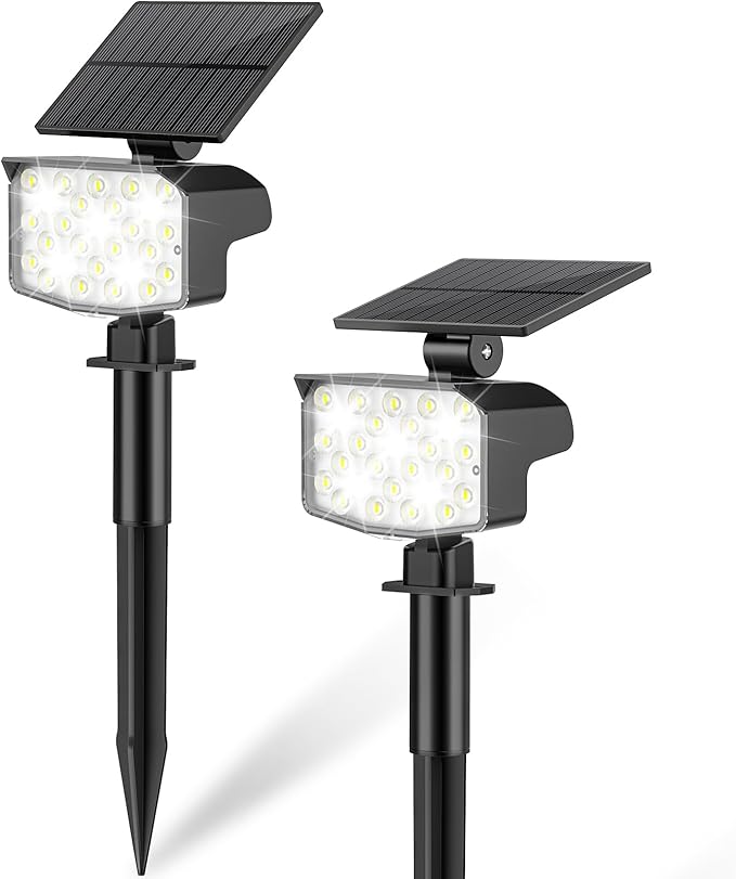 Solar Spot Lights Outdoor Waterproof Adjustable Solar Powered Landscape Lights by NACINIC
