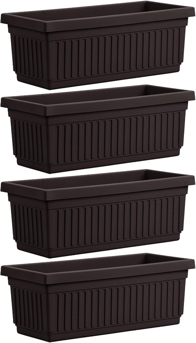HC Companies 24 Inch Long Fluted Plastic Venetian Garden Window Container by TheHCCompanies