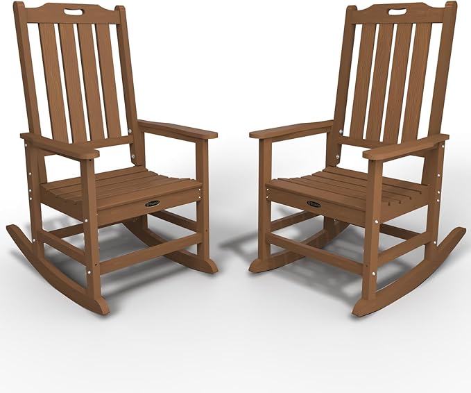 Oversized Rocking Chair Set of 2, Outdoor Rocking Chair by THOEOE
