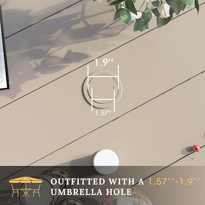 VICLLAX 53" Outdoor Round Patio Table - Image 6