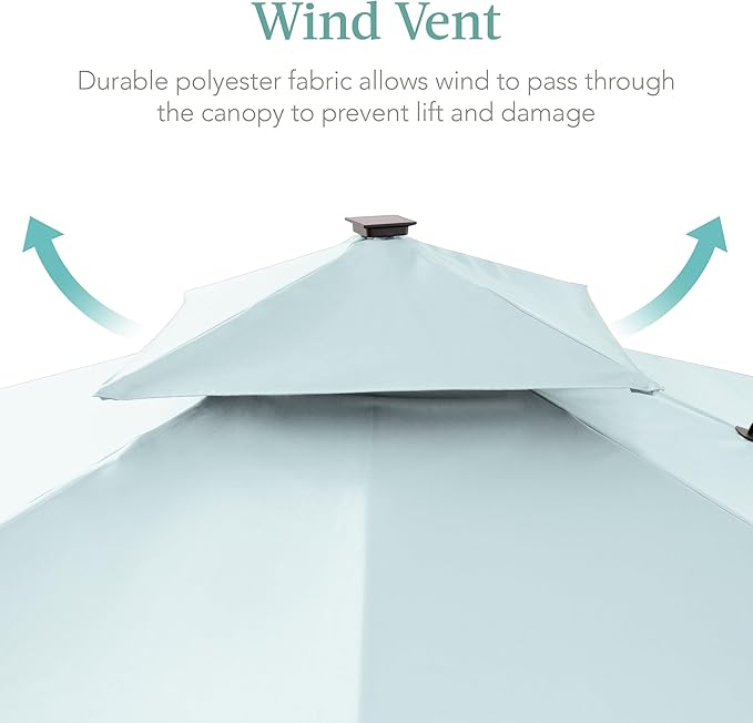 Best Choice Products 10x10ft Cantilever Patio Umbrella w/Base Included - Image 6