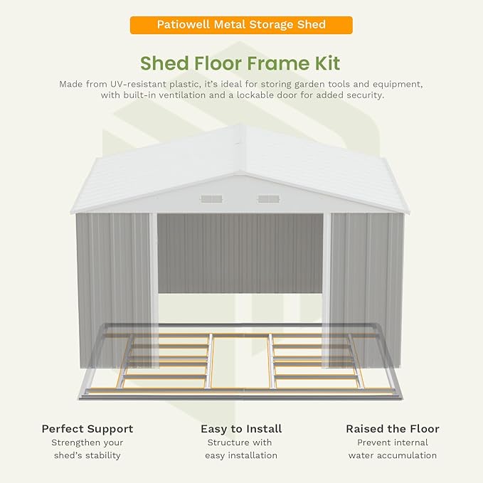 Patiowell 10 x 12 FT Metal Storage Shed - Image 2