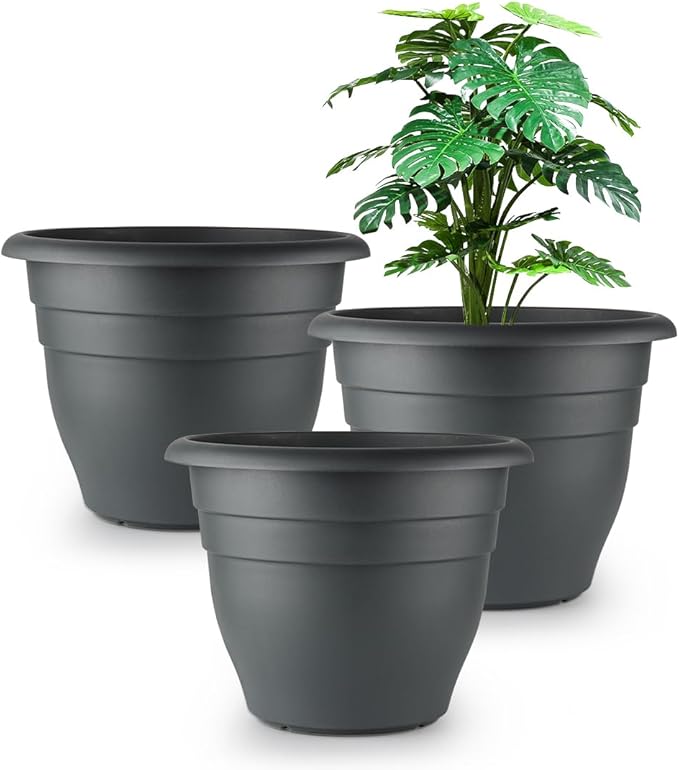 12 Inch Plant Pots, Large Planters by RooTrimmer